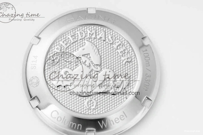 0226 SportInspired Speedmaster Racing Master SS HKF Best Edition Blue Black Dial on Black Rubber Strap A 7817